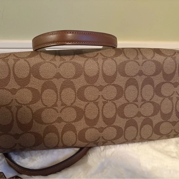 Coach Tan Signature Tote Bag Set - Picture 3 of 11